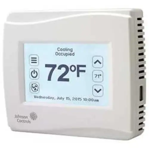 JOHNSON CONTROLS TEC3612-00-000 Thermostat9In4 OutSensor NoDehum Yes