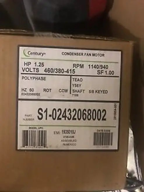 centruy condenser fan motor #s1-02432068002