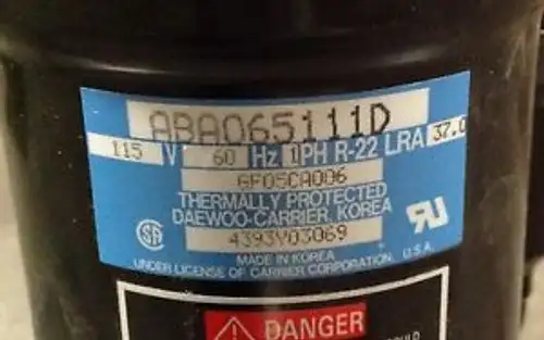 CP-P0330605-Carrier Compressor GF05CA006 115V R22