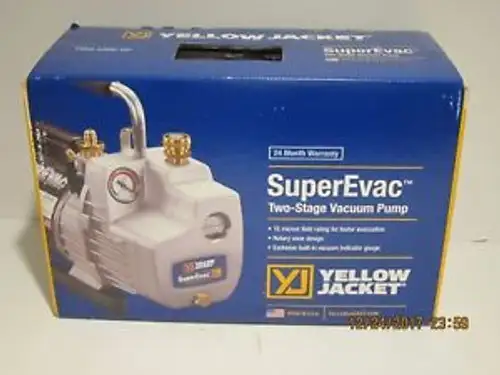 Yellow Jacket 93580-SuperEvac 8 CFM Vacuum Pump IN SEALED 8/17
