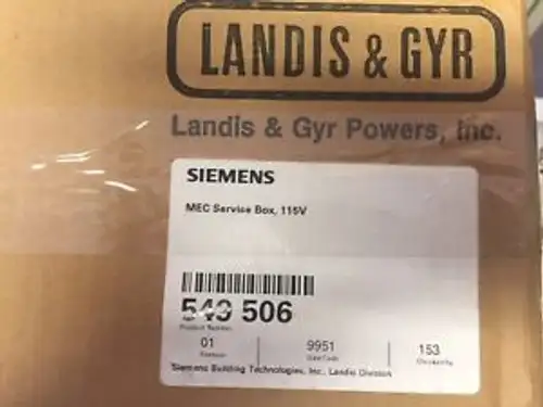Siemens MCC Powers Landis & Gyr Powers¬†SCU Service 549-506