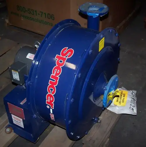 SPENCER 2-1/2 CENTRIFUGAL BLOWER MODEL G-1001-MAD-MAD 1 HP 3450 RPM