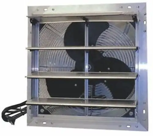 1/15 HP 24-Dia. 115VACV Shutter Mount Exhaust Fan 24 Square ing Required