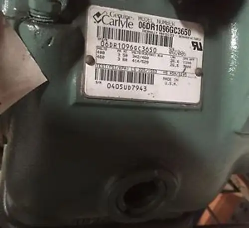 06DR1096GC3650 - Carlyle Reman Compressor 460V 2HP 3PH R22