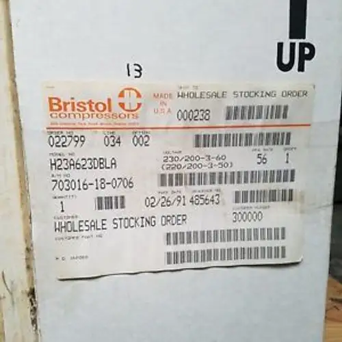 BRISTOL COMPRESSOR H23A623DBLA 23-200-3-60 62000 BTU
