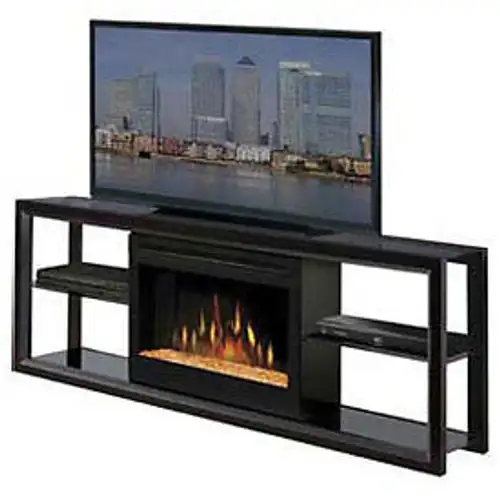 Dimplex SHGFP-300-B Novara Electric Fireplace Black With Glass Ember Bed