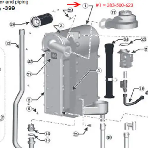 Weil Mclain Heat exchanger Replacement Kit 383-500-623