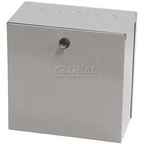RIB-NEMA 1 Enclosure MH3304K 12.5"H x 12.5"W x 7"D W/Keylock SP3304 Subpanel 18 Ga. Steel