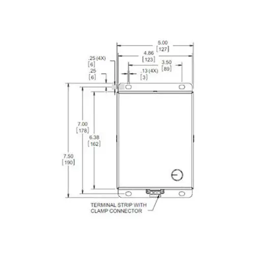 Hoffman-DAH13002C 1300W Heater 230V 6.38x5.00x6.25 Alum/Gray