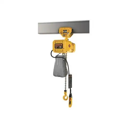 Harrington NERP025SD-20 NER Elec Hoist w/ Push Trolley - 2-1/2 Ton 20' Lift 22/3.5 ft/min 208V