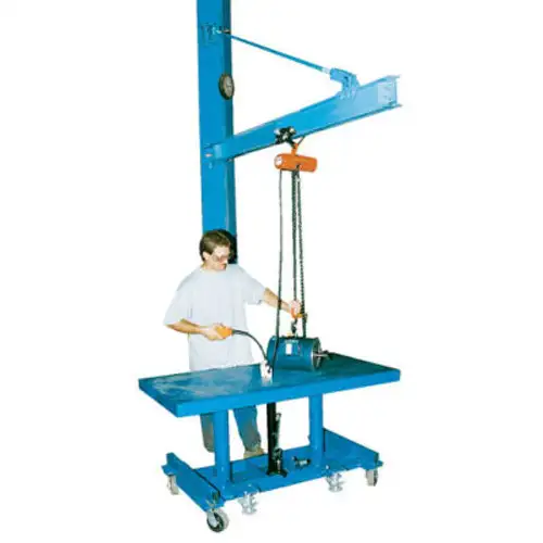 High-Ceiling Tie Rod Wall Mount Jib Crane JIB-HC-6 600 Lb. Capacity