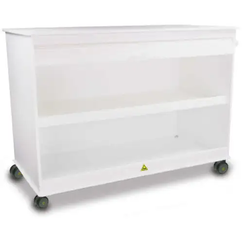 TrippNT-50733 MRI Cayman 4' Lab Island Lab Cart 48"W x 24"D x 37"H White