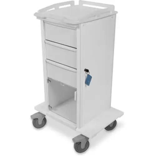 TrippNT-51609 Element 06 Tall Space Saving Healthcare Cart 27"W x 20"D x 43"H White