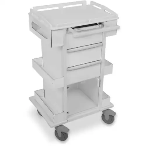TrippNT-51504 Element 05 Advanced Tall All Purpose Medical Cart 27"W x 21"D x 44"H White