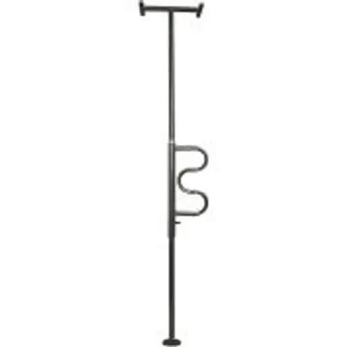 Stander-1100-B Security Pole & Curve Grab Bar Black