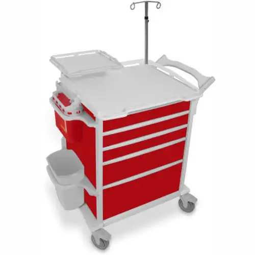 TrippNT-51622 Element 09 Emergency Crash Cart 31"W x 24"D x 42"H Red