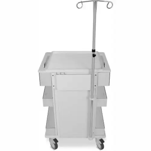 TrippNT-52951 Element Healthcare Cart Telescoping I.V. Pole Module 10"W x 3"D x 39"- 73"H