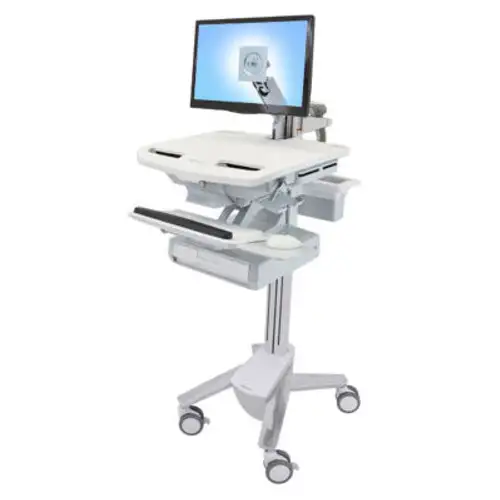 Ergotron ¬Æ SV43-1210-0 StyleView ¬Æ Medical Cart with LCD Arm 1 Drawer