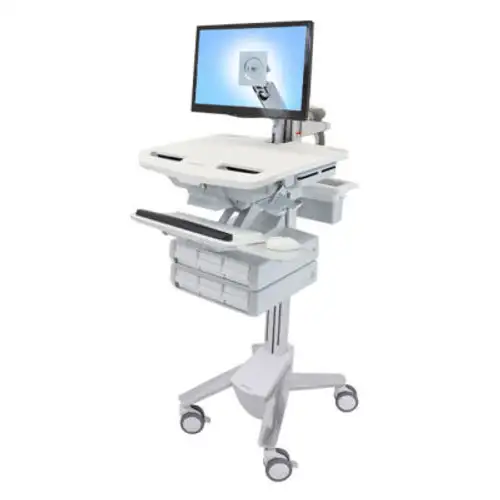Ergotron ¬Æ SV43-1260-0 StyleView ¬Æ Medical Cart with LCD Arm 6 Drawers