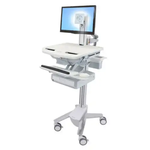 Ergotron ¬Æ SV43-1310-0 StyleView ¬Æ Medical Cart with LCD Pivot 1 Drawer