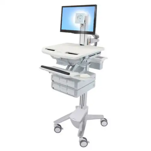 Ergotron ¬Æ SV43-1360-0 StyleView ¬Æ Medical Cart with LCD Pivot 6 Drawers