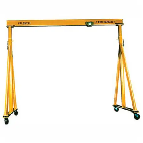 Caldwell K90-3-7/10 Pórtico de acero ajustable de 3 toneladas de capacidad 7' de altura 10' de envergadura 4 ruedas giratorias de acero