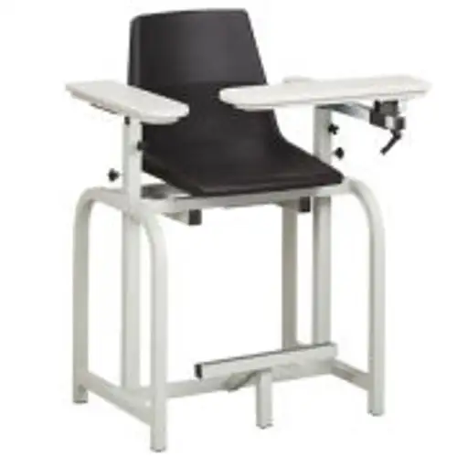 Clinton-66011-P Standard Lab Series Extra-Tall Blood Drawing Chair with ClintonClean Arms