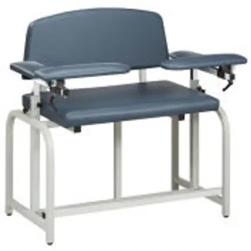 Clinton-66099B Lab X Series Bariatric Extra-Tall Blood Drawing Chair with Padded Arms