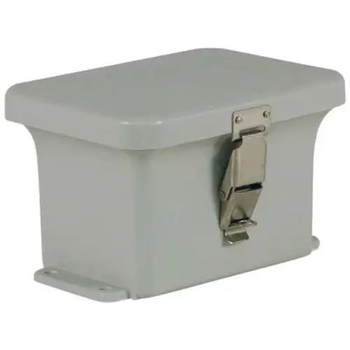 Hubbell-Wiegmann HW-J121005CHQR Junction NEMA 4X 12"L x 10"W x 5"H Hinge Cover Gray Polyester