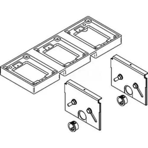 Wiremold 838TAL-880CS3 Floor 838T Kit Flange W/Support Partitions for 880CS3 Box