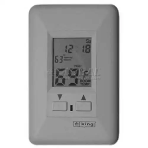 King Electronic Programmable Digital Thermostat ESP230-R 22 Amp White