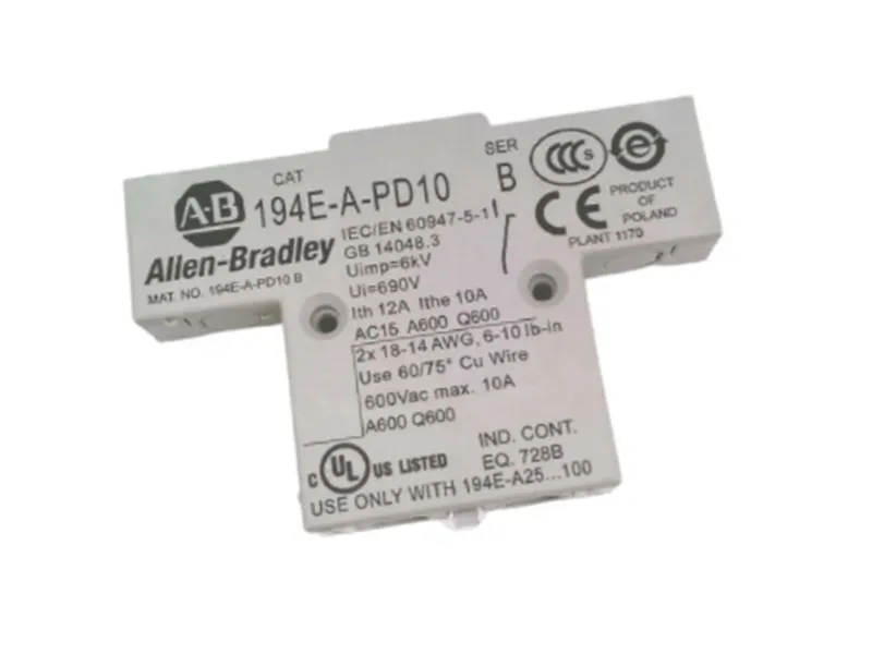 194E-A-PD10 Auxiliary Contact by ALLEN BRADLEY