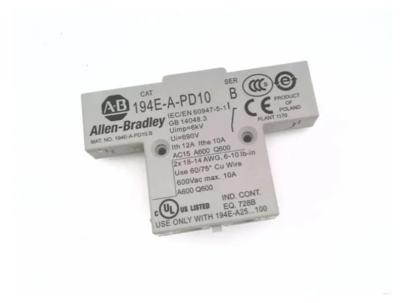 ALLEN BRADLEY 194E-A-PD10 yardımcı kontak