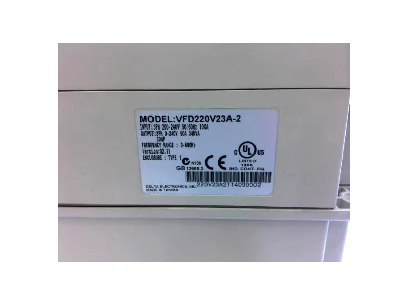 VFD220V23A-2 Biến tần DELTA ELECTRONICS