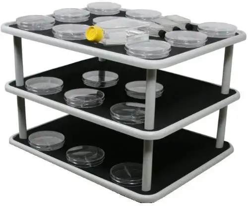 Grant Instruments PP-20-3 Piattaforma piatta a 3 livelli con tappetino in gomma antiscivolo 480 mm di lunghezza x 380 mm di larghezza per agitatore orbitale multipiattaforma