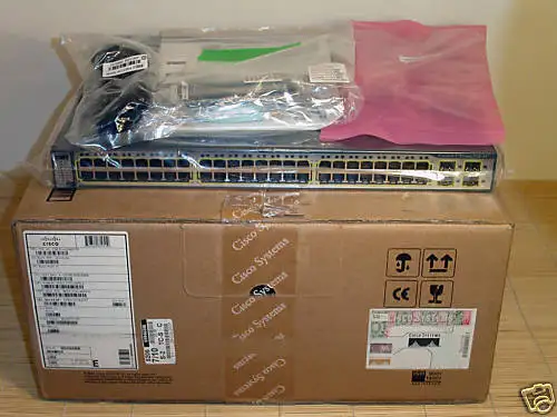New Cisco Catalyst Ws-C3750-48Ps-E 3750 Switch 48X Poe+4Sfp Port L3 Ios -