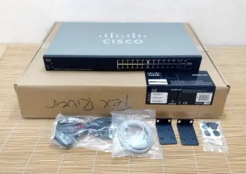 New Cisco Sg250X-24P-K9-Na 24-Port Gigabit Poe Switch 10G Uplinks Other-