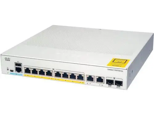 Cisco Catalyst 1000-8Fp-E-2G-L Network Switch 8 Gigabit Ethernet Poe+ Ports