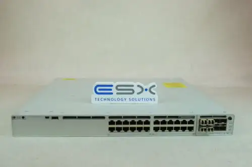 Cisco Catalyst C9300-24P-A 24 Port Poe+ Network Switch No Fans 1X Pwr-C1-715Wac