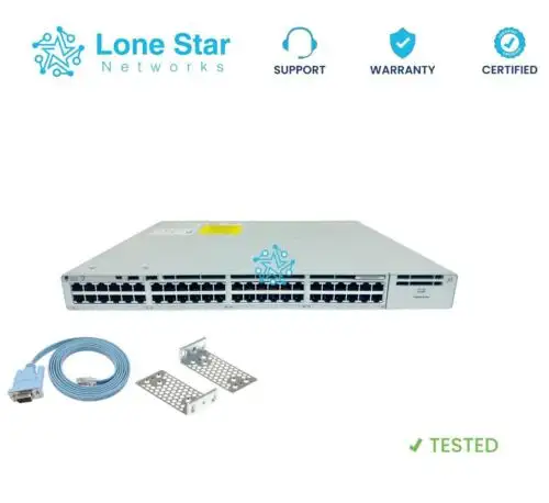 Cisco C9200-48P-E Catalyst 48埠Poe+網路基礎版 X1交流電源