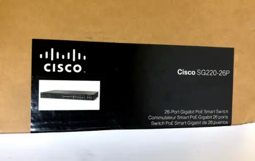 New Sealed Cisco Sg220-26P-K9 26 Port Poe+ Gigabit Switch - Same Day ping