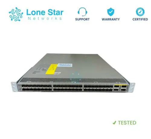 Cisco Nexus N3K-C3064Pq-10Gx 48 Sfp+ 4 Qsfp+ デュアルDC（逆気流）エンタープライズスイッチ