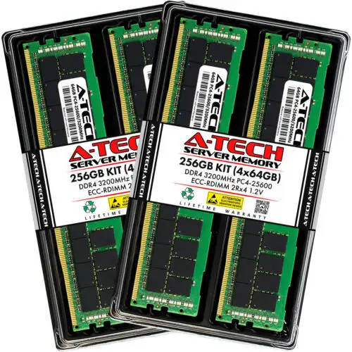 256Gb 4X 64Gb Pc4-3200 Rdimm Lenovo Thinkstation P620 Memory Ram