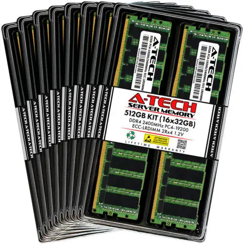 512Gb 16X 32Gb Pc4-2400 Lrdimm Supermicro 420P-1C2N 820H-420P Memory Ram