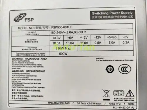 Brand Fsp500-601Ue 500W 1U 服務器電源 雙8Pin