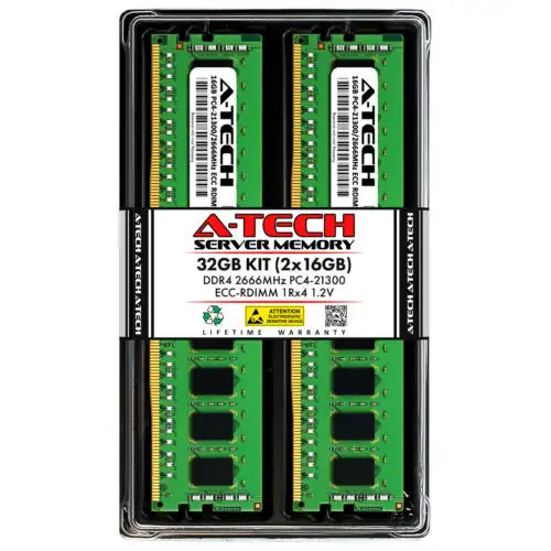 32Gb 2X 16Gb Pc4-2666 Rdimm Gigabyte Md60-Sc0 R28N-F2O Mb10-Ds4 Memory Ram