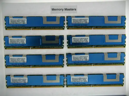495604-B21 64Gb (8X8Gb) Pc2-5300 Fbdimm HP ProLiant BL460C BL460C G5 BL480C 記憶體