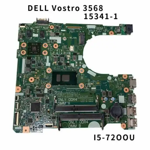 Wkt3Y For Dell Vostro 3568 Motherboard I5-7200U 216-0856050 2G 15341-1