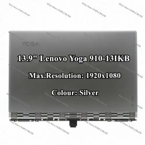 13.9" Lcd Display Fhd Screen Touch Panel Assembly For Lenovo Yoga 910-13Ikb 80Vf