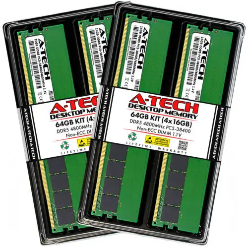 64Gb 4X 16Gb Ddr5-4800 Acer Predator Orion Po5-640 Po7-640-Ur11 Memory Ram